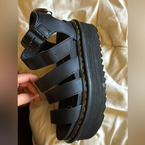 Dr. Martens platform sandals size 7 with box. used hand full of times